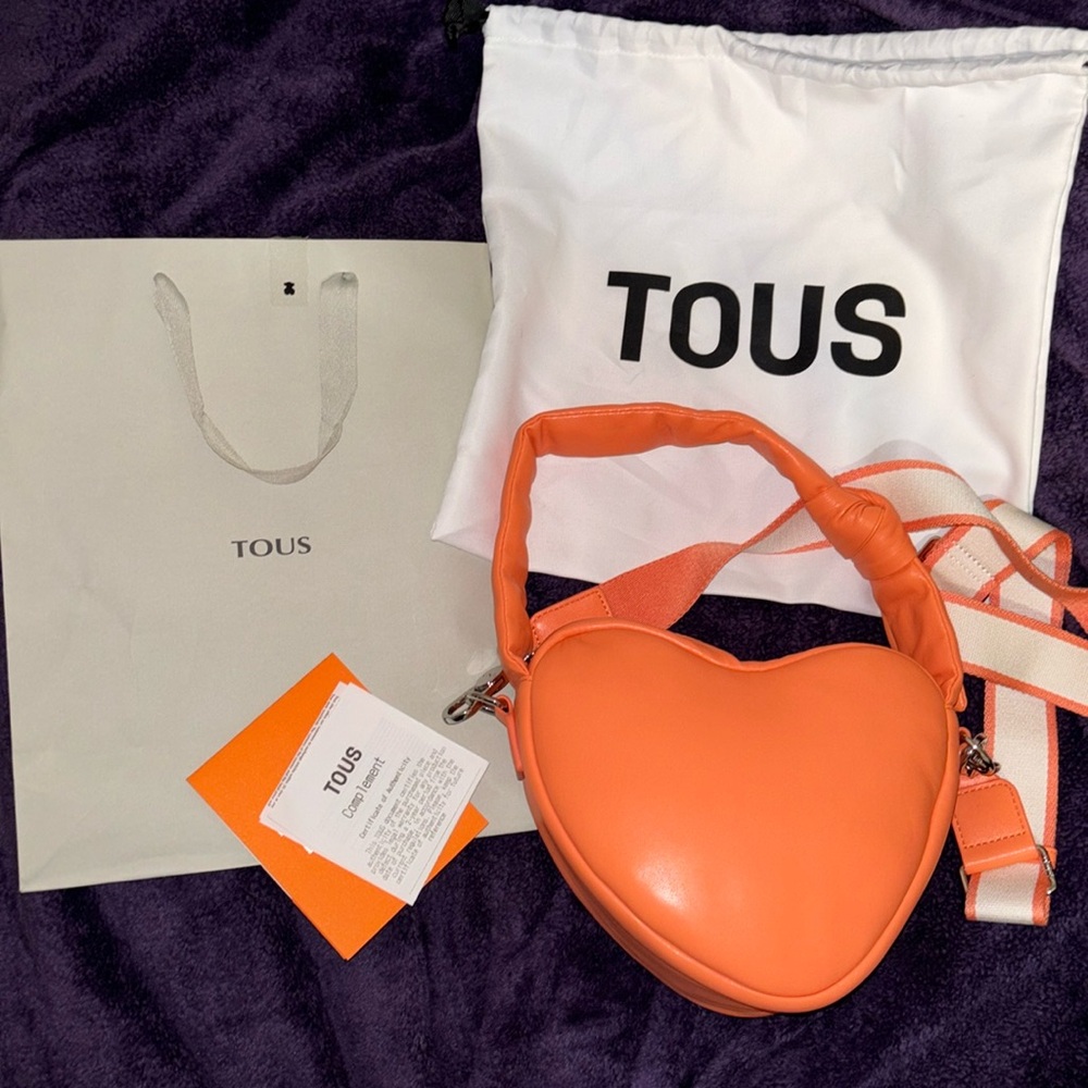 TOUS Orange heart crossbody bag